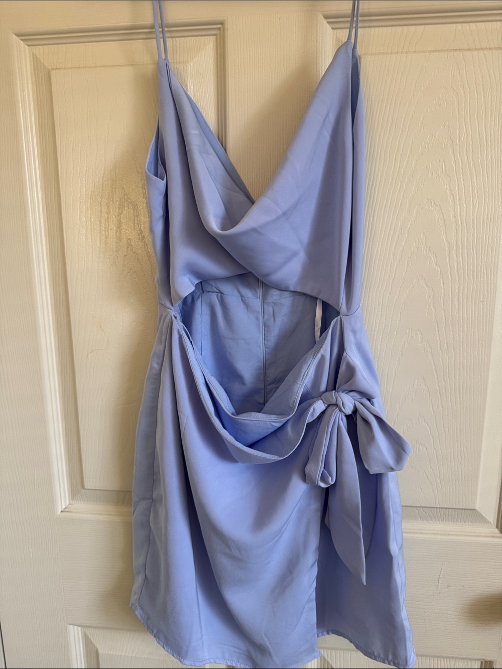 Superdown Kamryn Side Tie Dress Light Blue Size Small